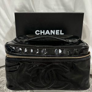 Black Chanel Makeup bag / Travel bag